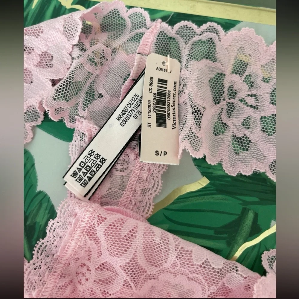 New Victorias Secret Pink Floral Sexy Thong Panty